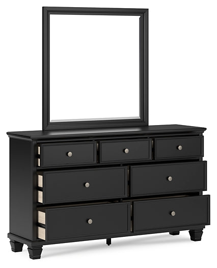 Lanolee Full Panel Storage Bed, Dresser and Mirror