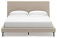 Cielden California King Upholstered Bed with Roll Slats, Dresser and Mirror