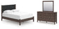 Pamytta Queen Upholstered Panel Bed, Dresser and Mirror