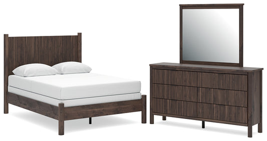 Pamytta Full Panel Bed, Dresser and Mirror
