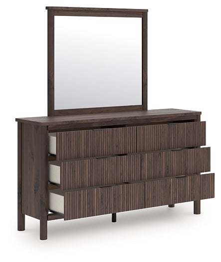 Pamytta Twin Panel Bed, Dresser and Mirror