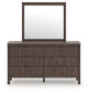 Pamytta Twin Panel Bed, Dresser and Mirror