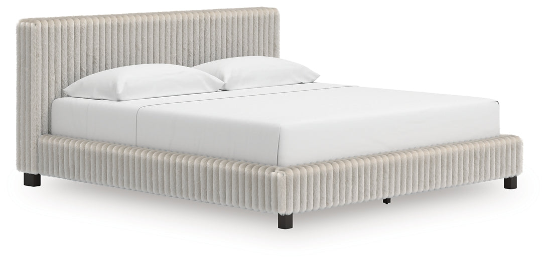 Zuraleus King Upholstered Bed, Dresser and Mirror