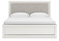 Zuraleus King Upholstered Panel Platform Bed, Dresser, Mirror, Chest and Nightstand