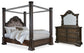 Maylee California King Canopy Bed, Dresser and Mirror