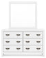 Binterglen Queen Panel Bed with Mirrored Dresser and Nightstand