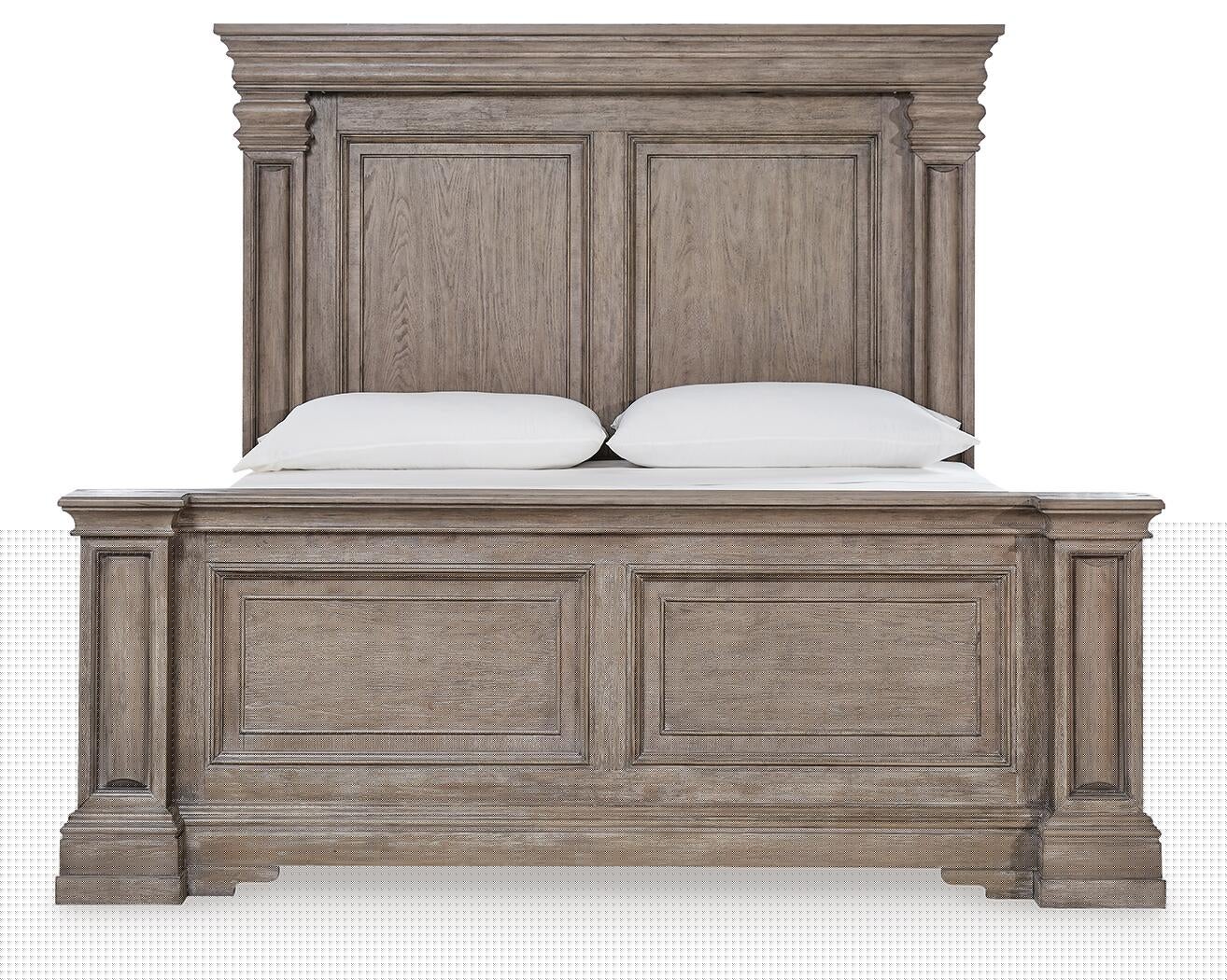 Blairhurst California King Panel Bed with Mirrored Dresser