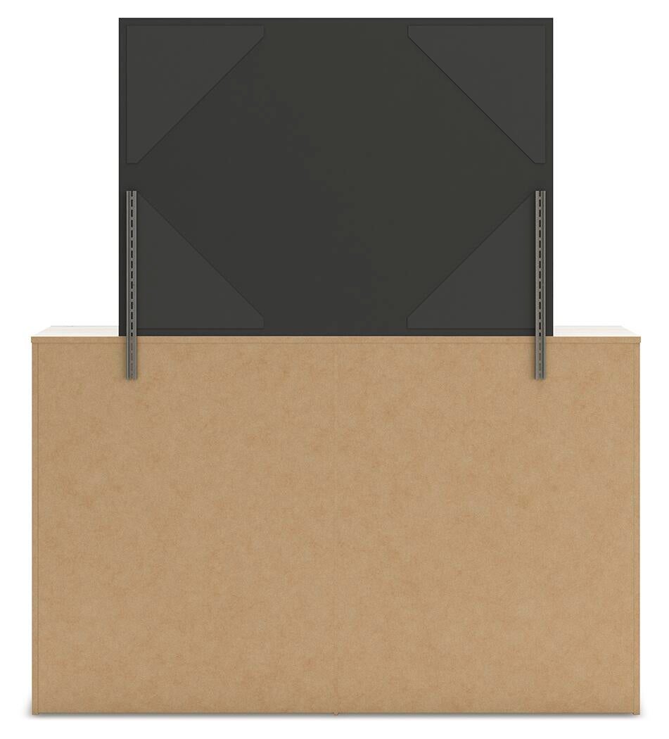 Lawroy Queen Panel Bed with Storage, Dresser, Mirror and Nightstand