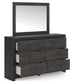 Delmorta Twin Panel Storage Bed, Dresser, Mirror, Chest and Nightstand