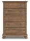 Feddinger Queen Storage Sleigh Bed with Mirrored Dresser, Chest and Nightstand
