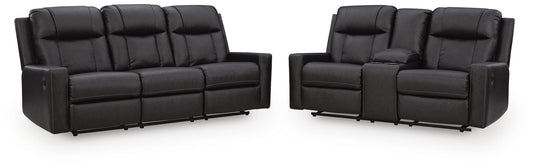 Mackmenville Reclining Sofa and Reclining Loveseat with Console