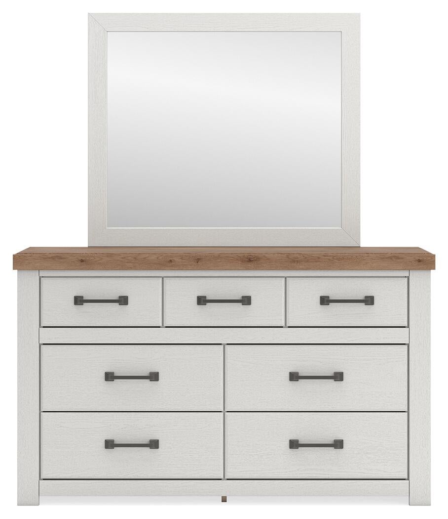 Savonport Twin Panel Bed, Dresser and Mirror