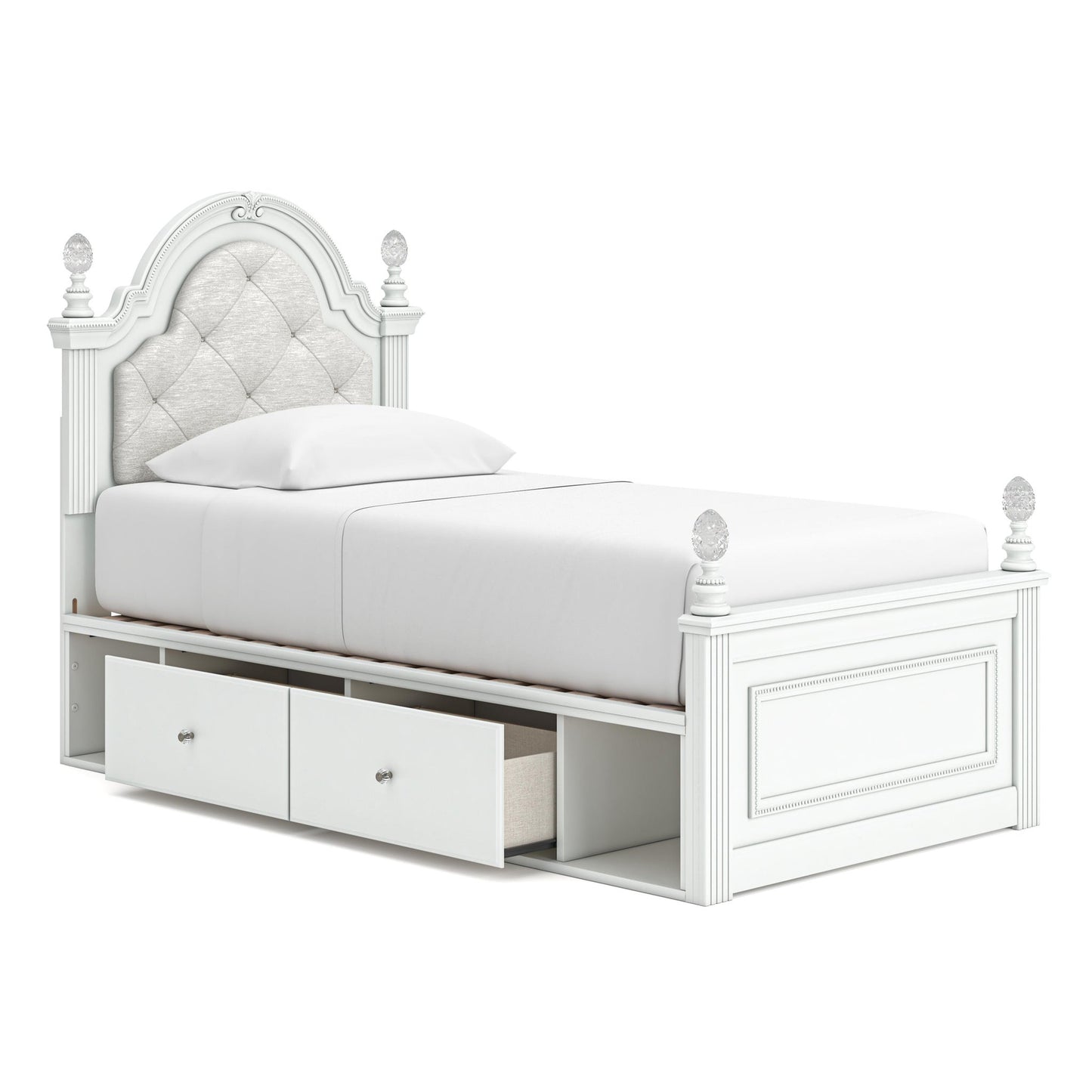 Kozlani Twin Upholstered Panel Bed with Storage